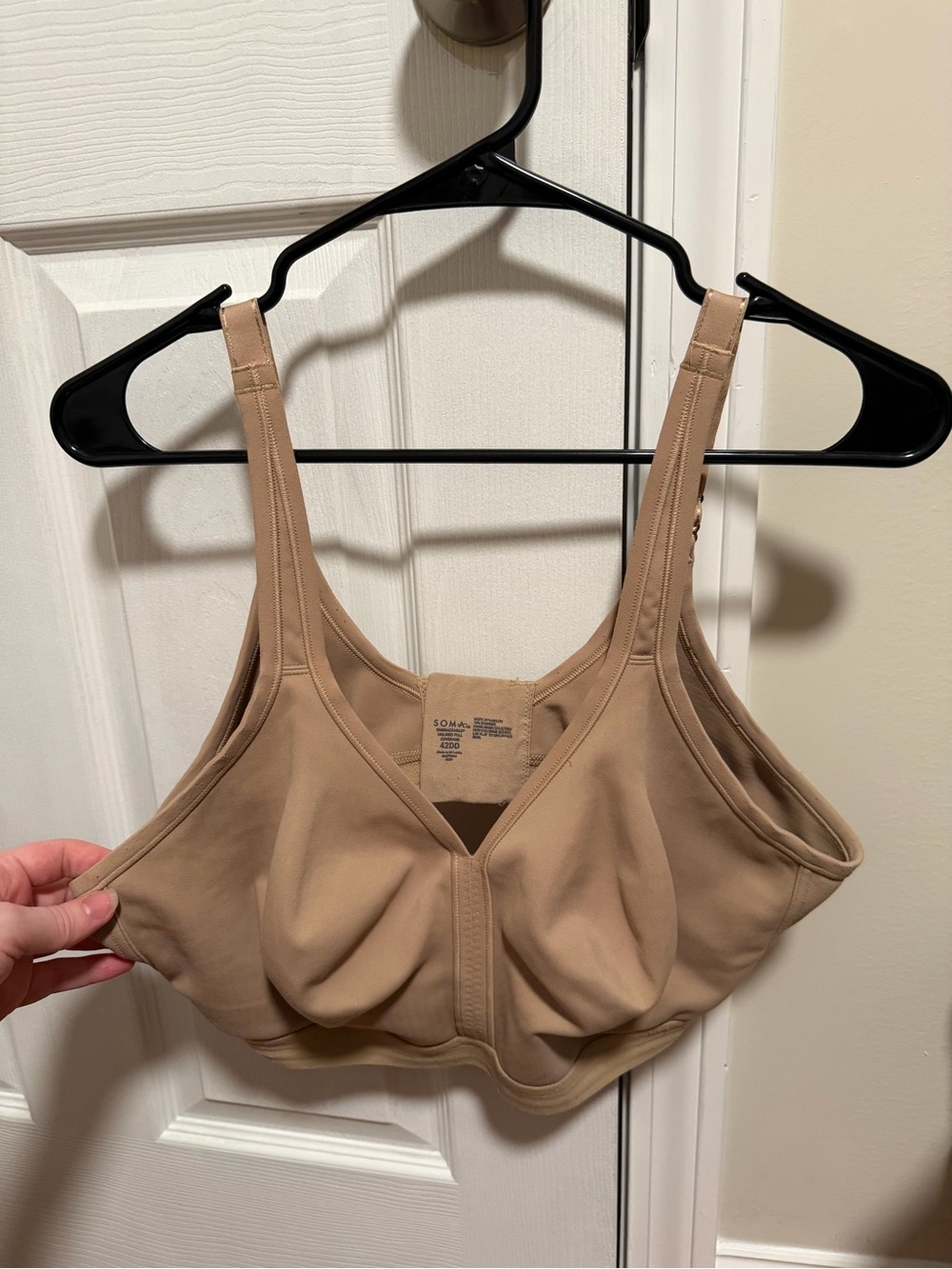 Women’s SOMA Embraceable Wireless Unlined Full Coverage Nude Bra 42DD